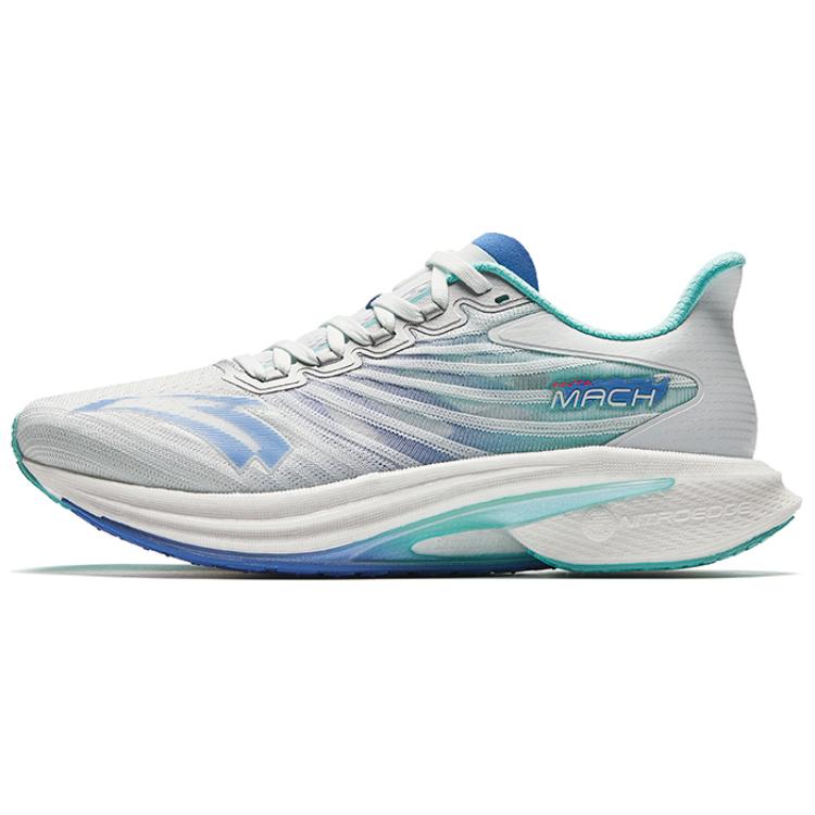Anta MACH Mach 4.0 Cushioning Wear-Resistant Rebound Low-Top Running Shoes Men's White Blue