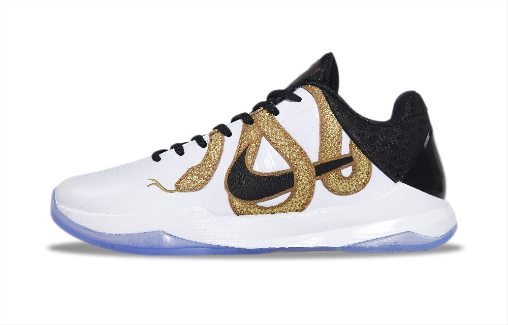 Nike Kobe 5 Low Top Basketball Shoes Men's White