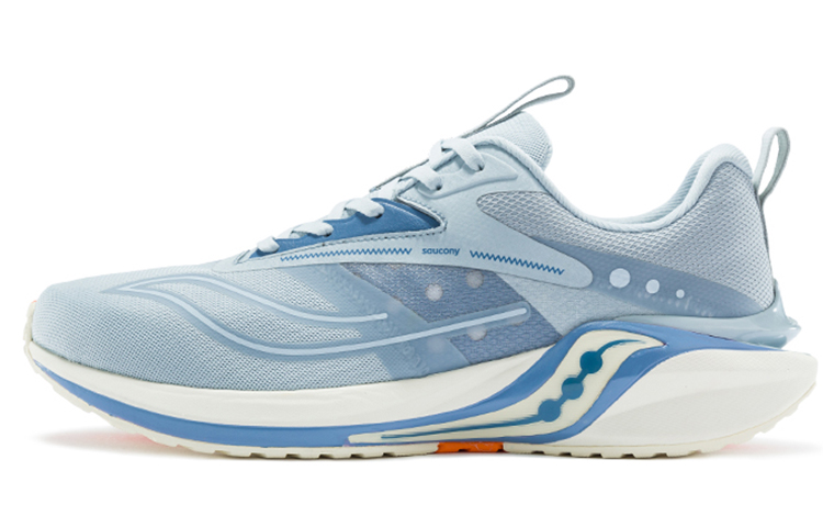 Saucony Coyote Hybrid Running Shoes Men Low-Top Gray Orange