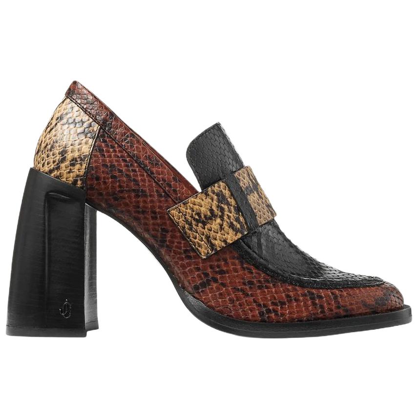 Jimmy Choo Tylor Chunky Heel High Heels 9.5cm Women's Brown