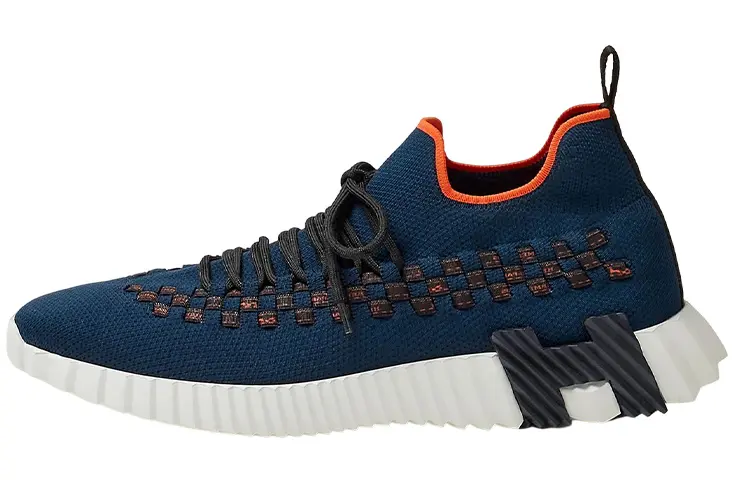 HERMES Fle Low Top Sports Casual Shoes Men's Blue