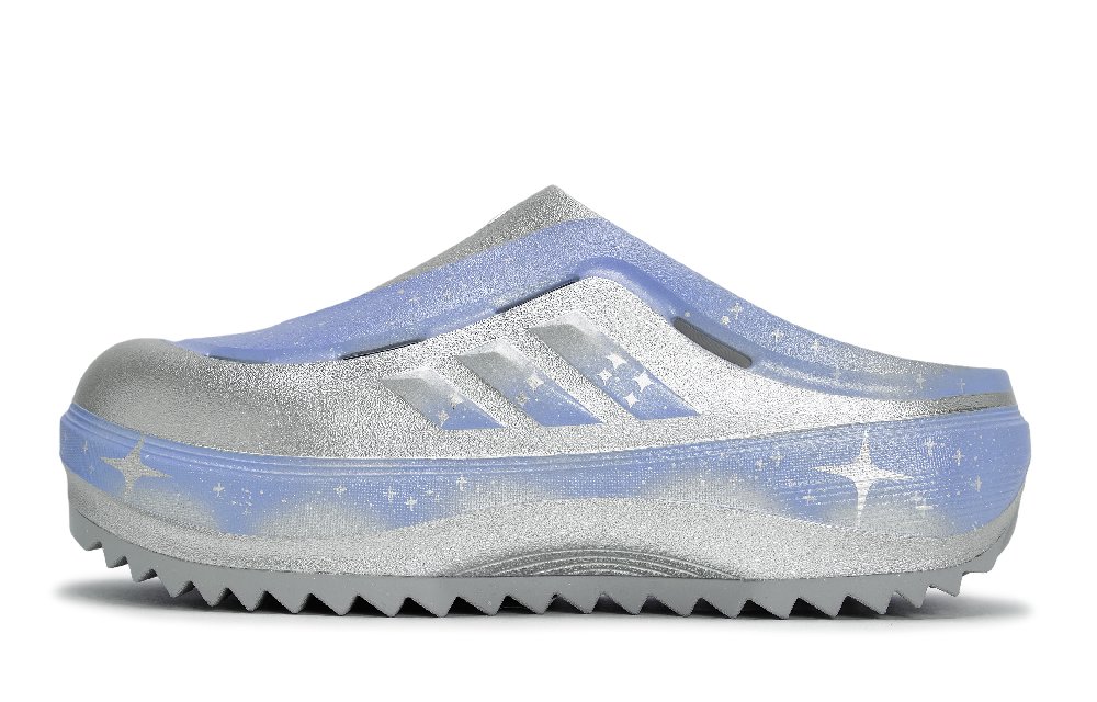 Adidas OZWAVE CLOG Abrasion Resistant Closed Toe Slippers Unisex Silver Blue