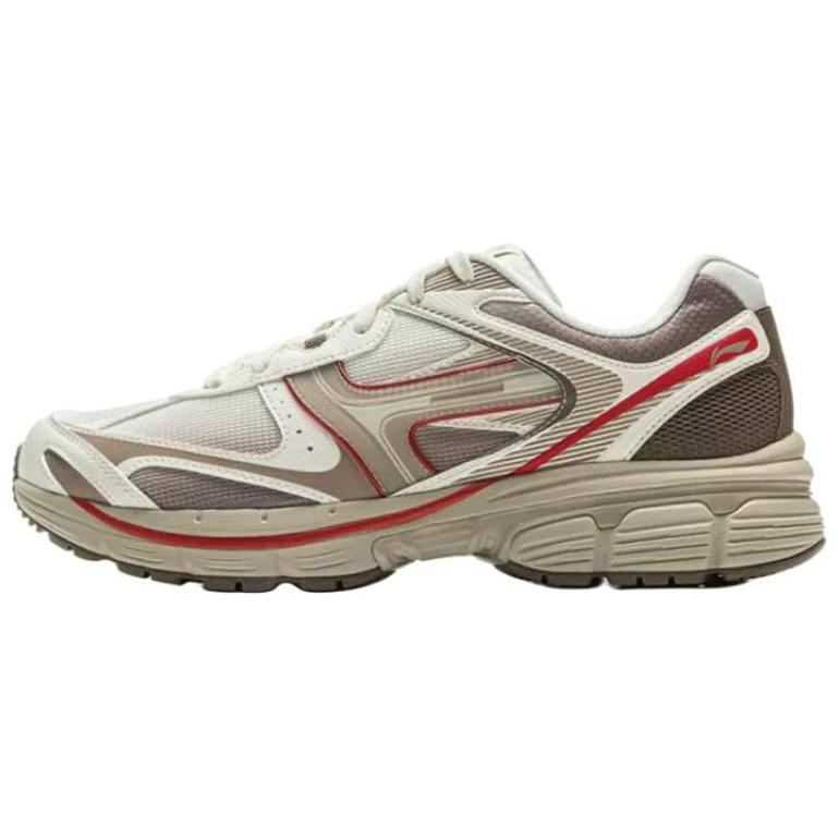 LiNing Pentium P1000 Anti-Slip And Wear-Resistant Breathable Low-Top Casual Running Shoes Men's Gray Brown Red