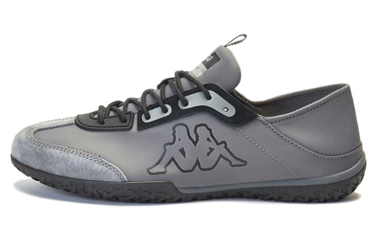 Kappa Cushioning, Slip Resistant, Abrasion Resistant, Lightweight Low Top Casual Shoes Unisex Dark Gray Black
