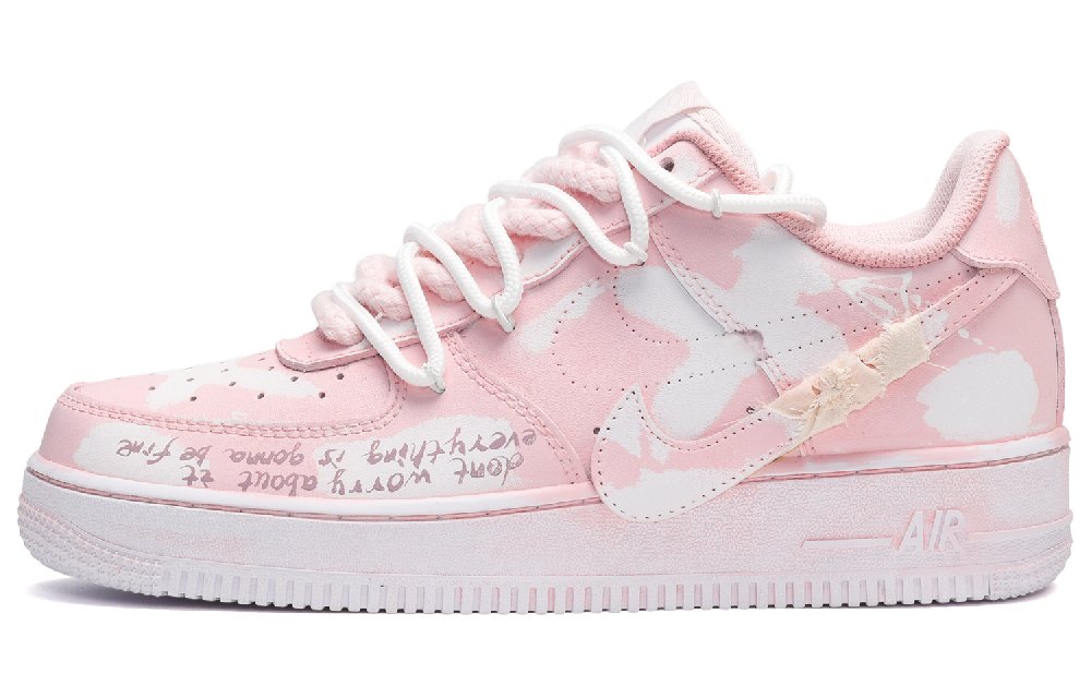 Nike Air Force 1 Low-Top Skateboard Shoes Men's White Pink