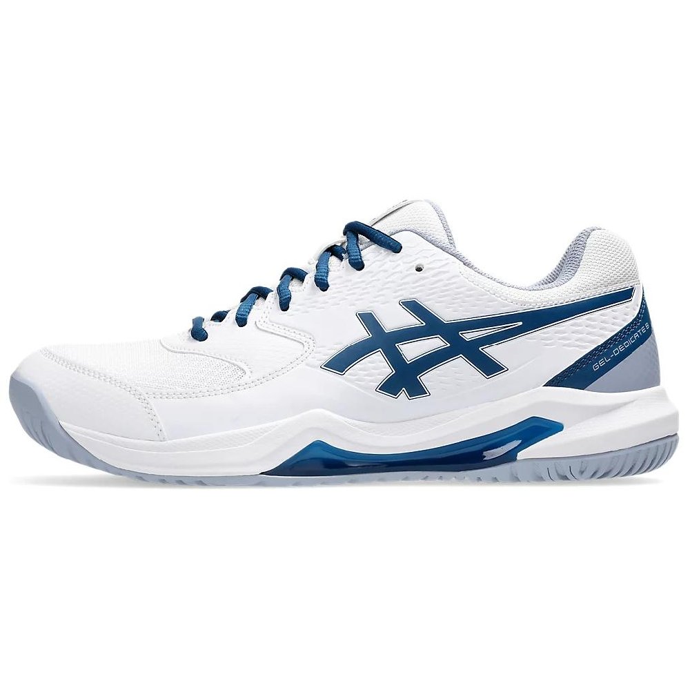 Asics Gel Dedicate 8 Low Top Tennis Shoes Men's White Blue