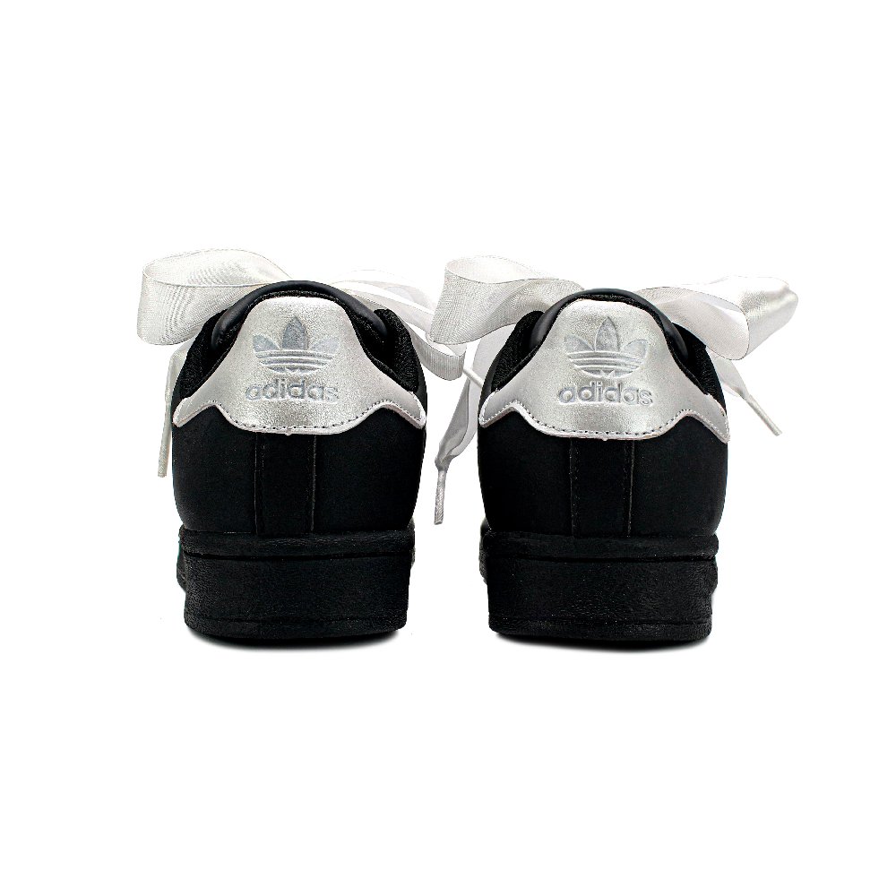 Adidas Originals SUPERSTAR Wear resistant And Lightweight Low Top Skateboard Shoes Unisex Silver Black
