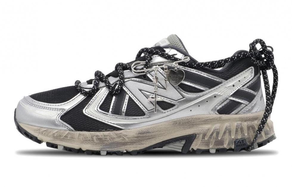 New Balance NB 410 Wear-Resistant Low-Top Running Shoes Unisex Black Silver