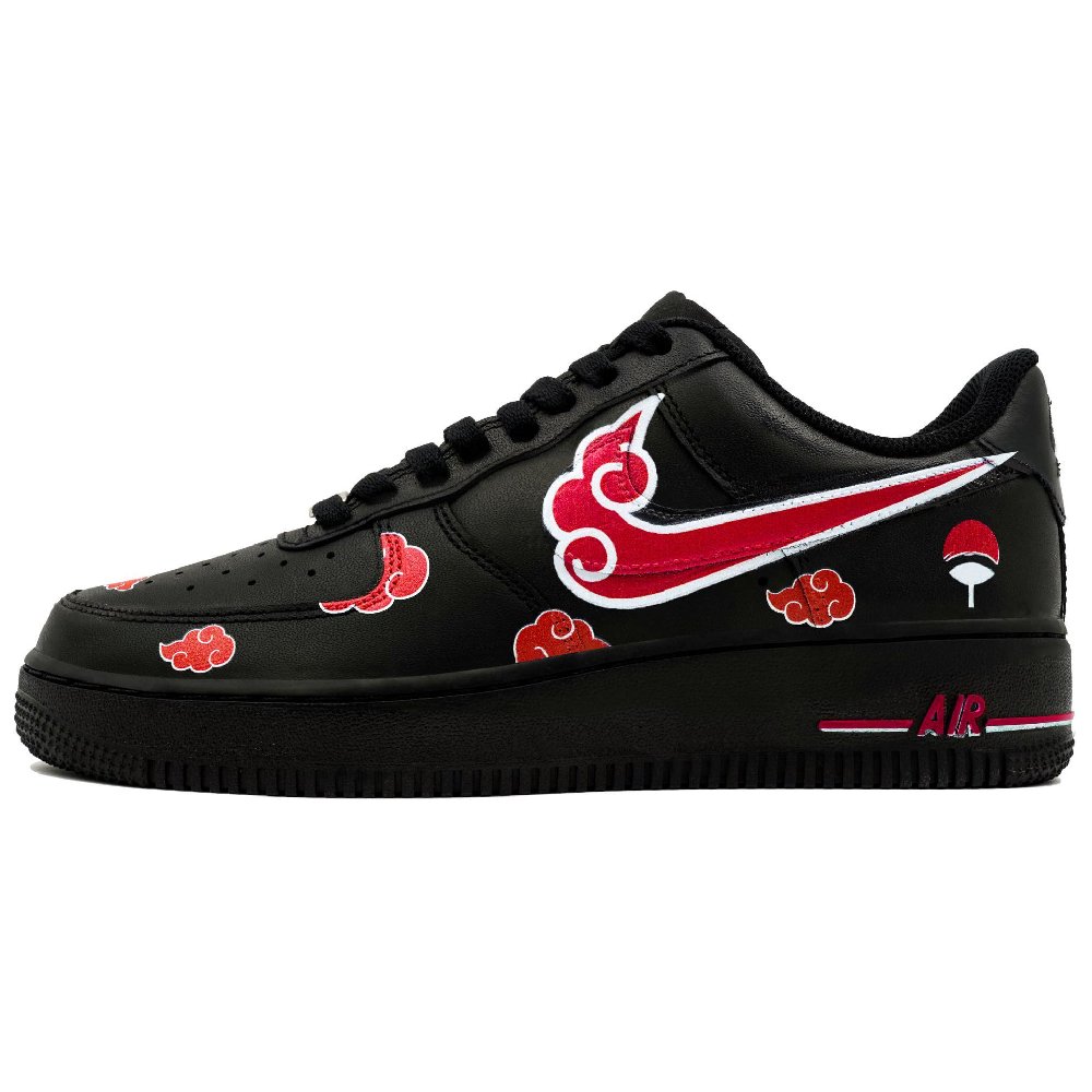 Nike Air Force 1 Chinese Style 'Xiao' Floral Patterns Coverage Warm Low-Top Skateboard Shoes Unisex Black Red
