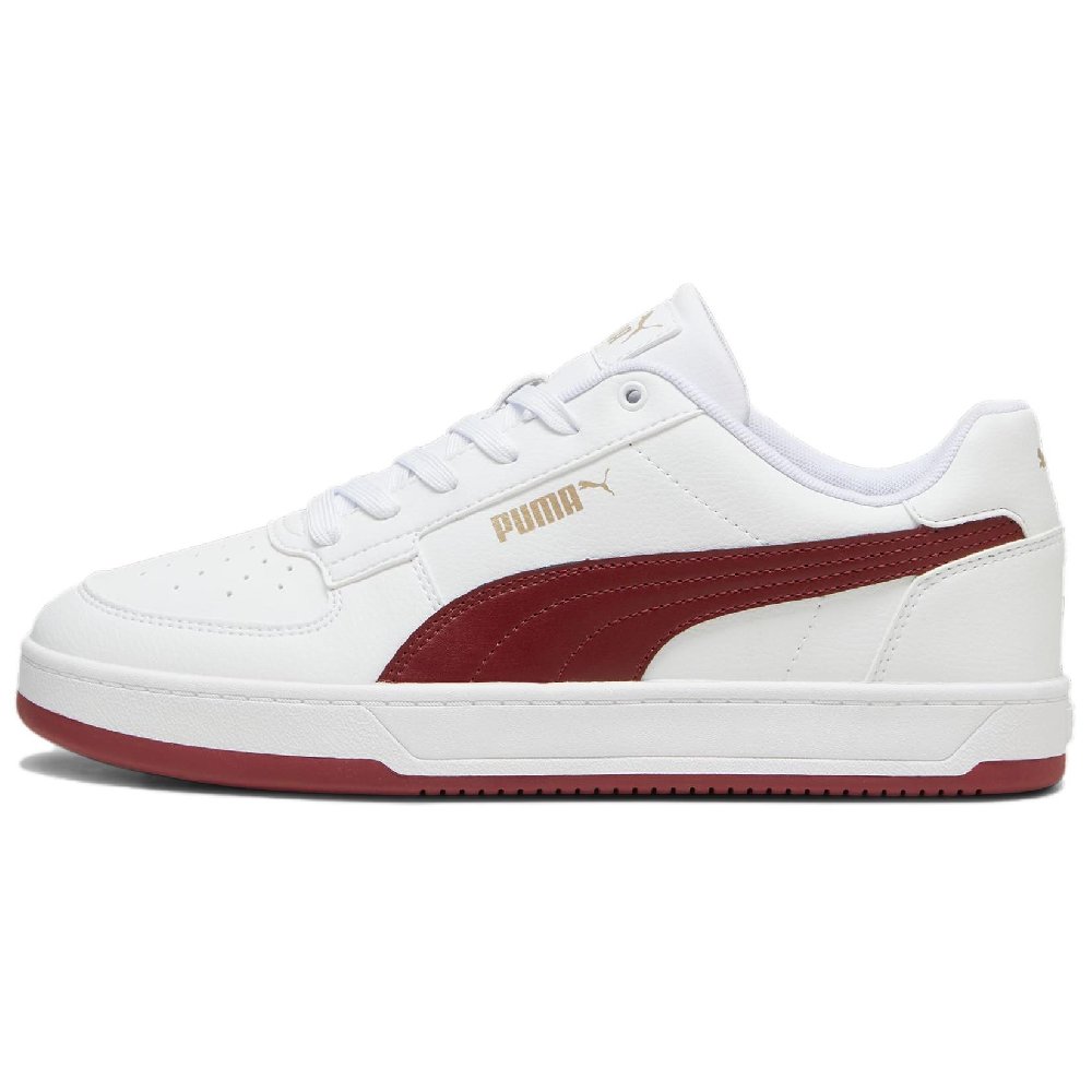 PUMA Caven 2.0 Lightweight Low Top Skateboard Shoes Unisex White Red