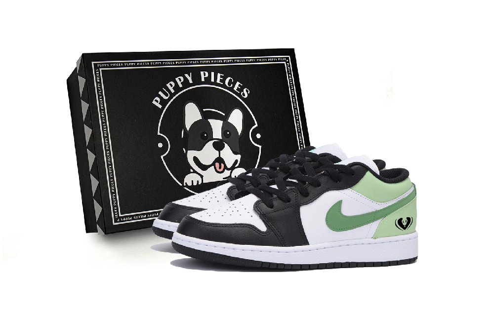 Jordan Air Jordan 1 Small Dog Fragment Special Shoe Box Snake Year Low-Top Vintage Basketball Shoes Men's Black