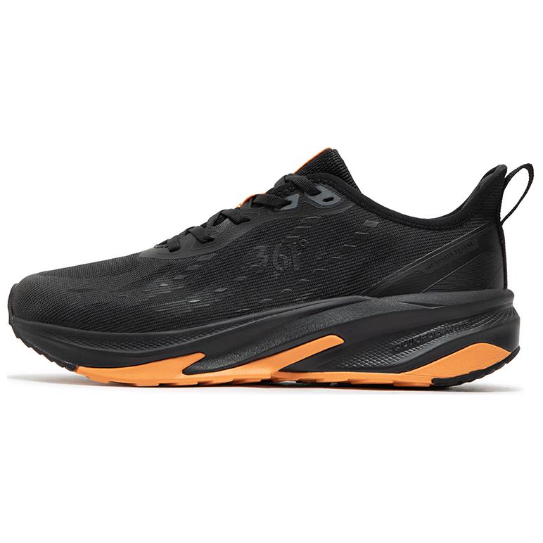 361° Abrasion-Resistant Low-Top Casual Running Shoes Men's Black