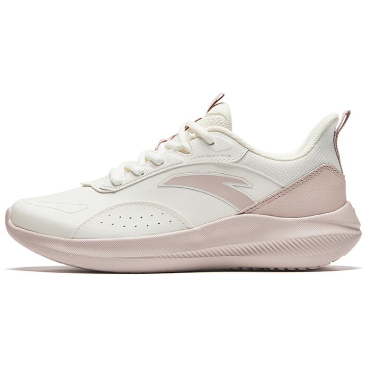 Anta Anti-Slip Wear-Resistant Low-Top Casual Running Shoes Women's White Pink