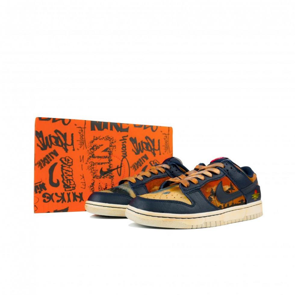 Nike Dunk Low Nine Systems Low Top Skateboard Shoes Men's Black Orange
