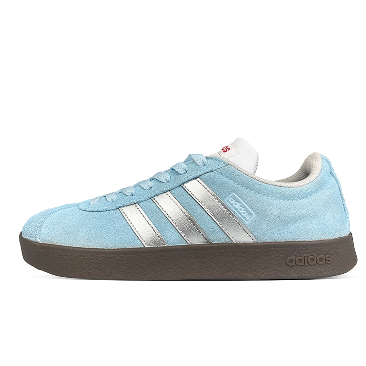 Adidas Neo Vl Court Classic Low-Top Skateboard Shoes Unisex Blue Silver