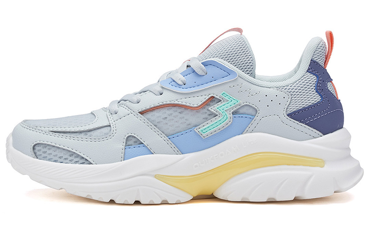 361° Abrasion Resistant Low Top Running Shoes Women's Gray Blue