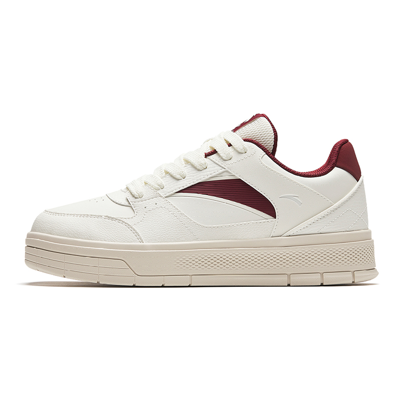 Anta Cushioned Wear-Resistant Lightweight Low-Top Skateboard Shoes Men's White Red
