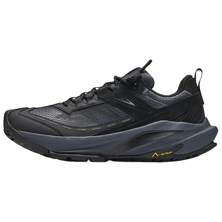 Anta Tracking Anti-Slip Wear-Resistant Low-Top Hiking Shoes Men's Black