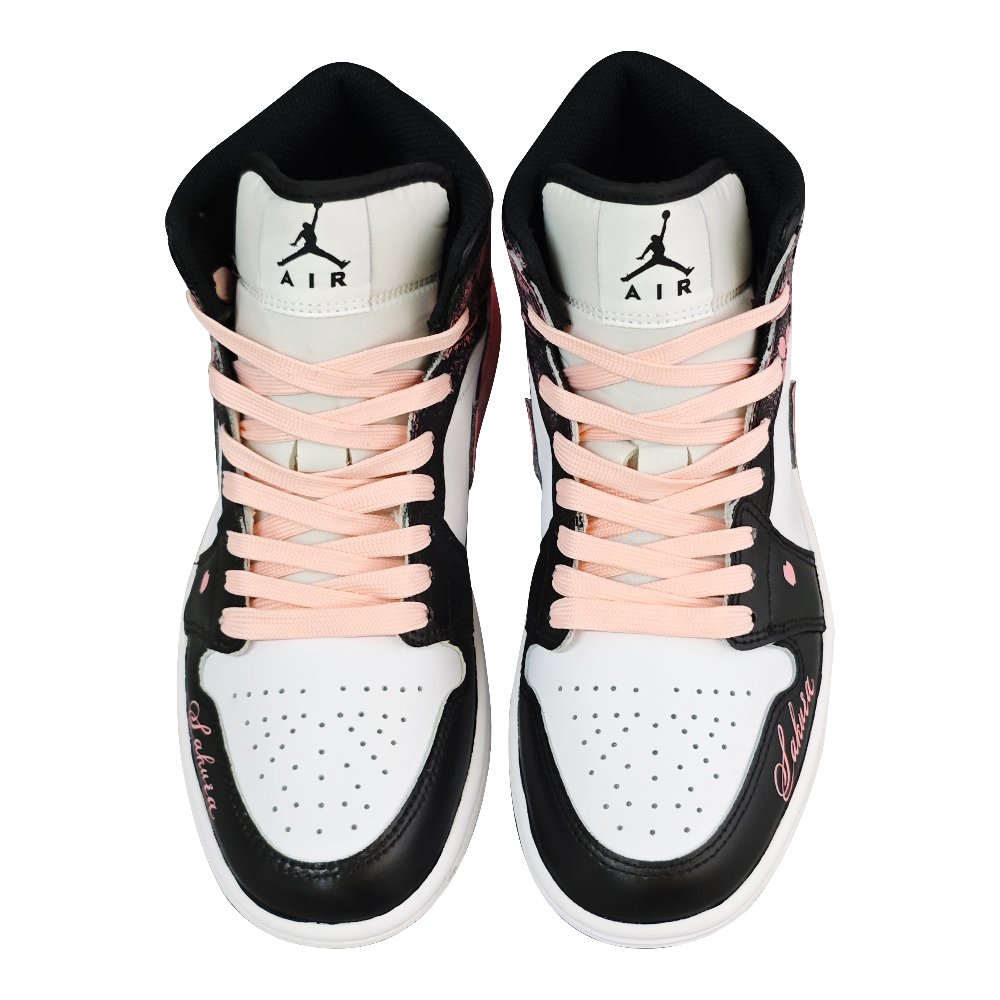 Jordan Air Jordan 1 Abrasion Resistant High Top Vintage Basketball Shoes Men's Black Pink