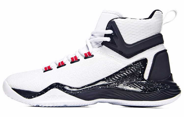 361° Cushioning, Slip Resistant, Abrasion Resistant Coverage High Top Basketball Shoes Men's White Black