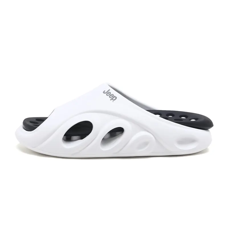 Jeep Massage Slide Slippers Men's White Black
