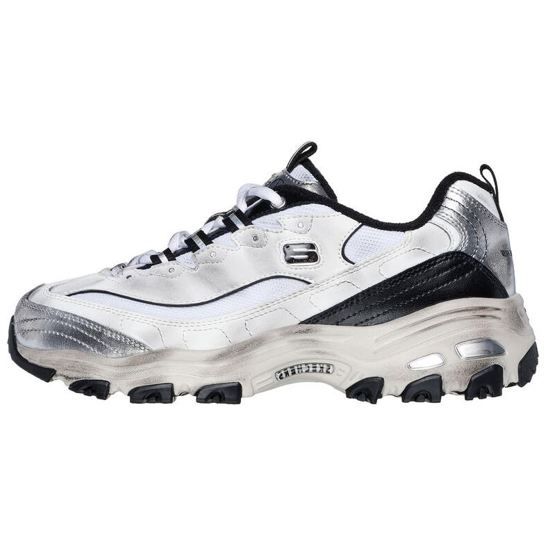 Skechers DLITES Low Top Chunky Sneakers Women's White Black