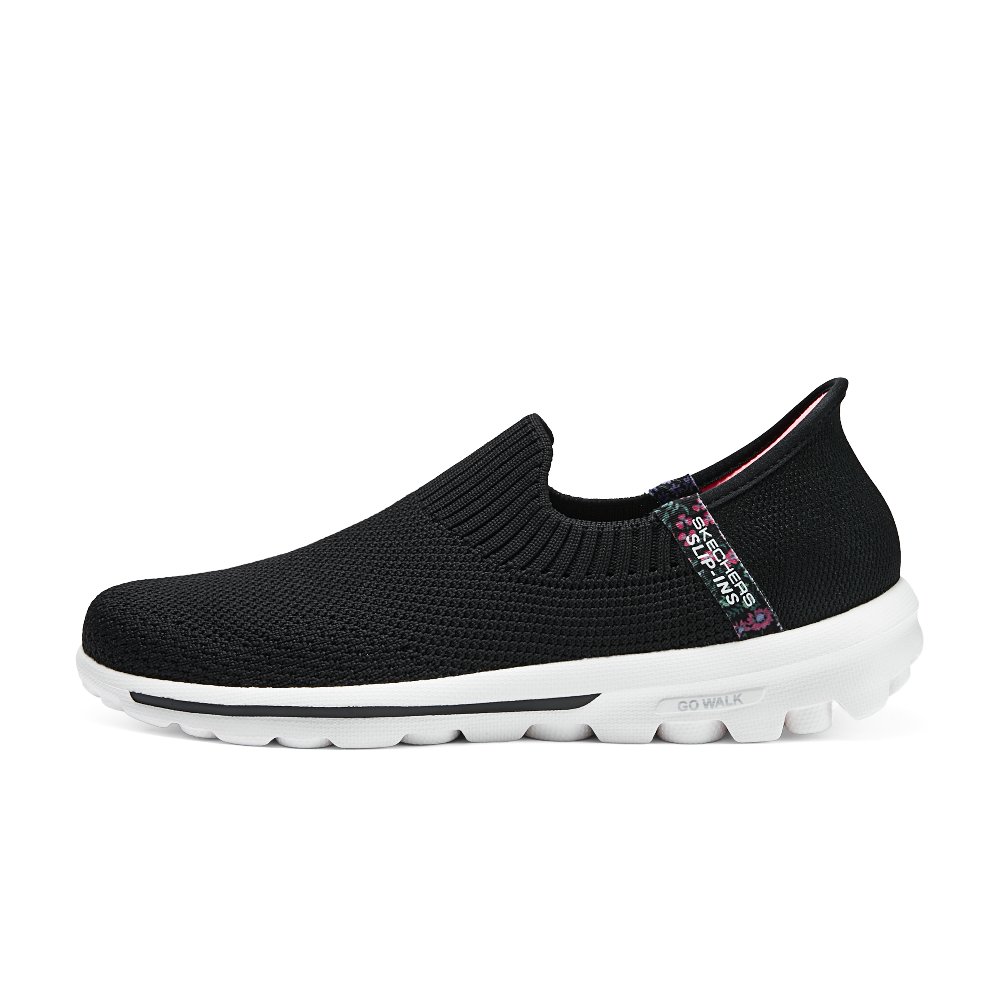Skechers Go Walk 5 Casual Shoes Women's Low-Top Black White Pink