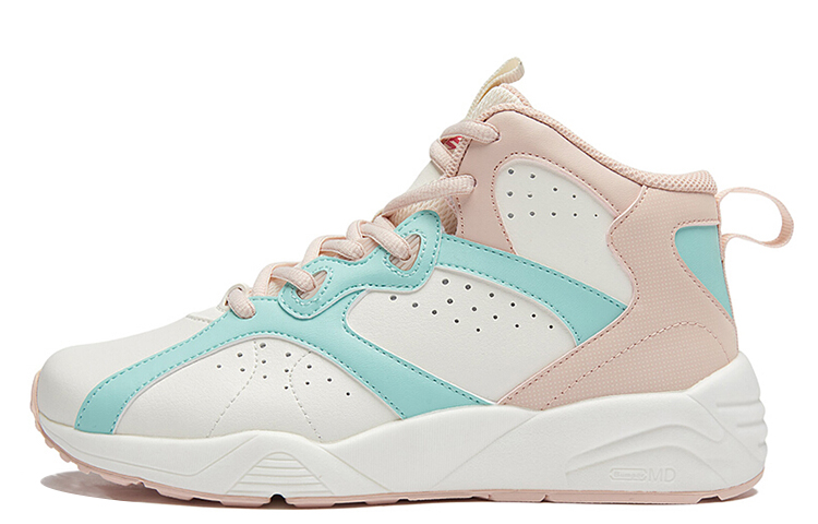 361° QU!KFOAM Durable Breathable Mid-Top Basketball Shoes Women's White Pink