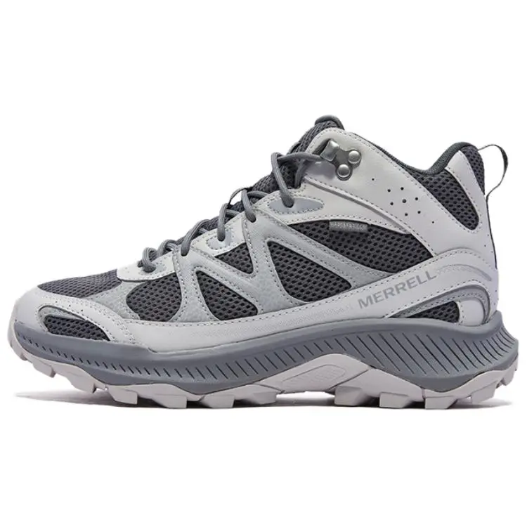 MERRELL TEMPO EXP MID WP Slip Resistant Mid top Mountaineering Hiking Shoes Men's Khaki Brown