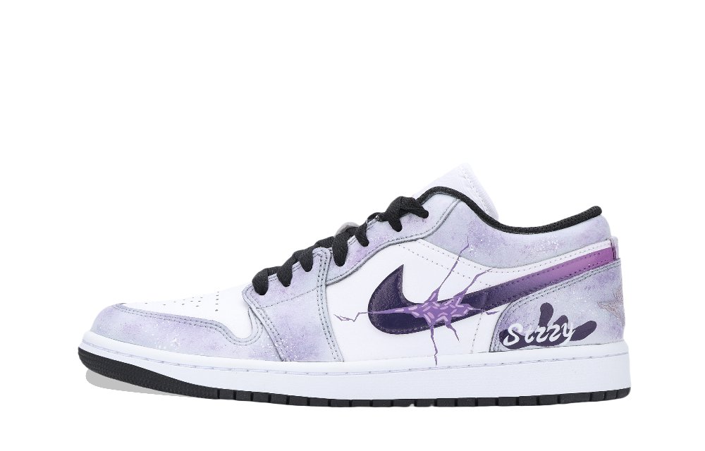 Jordan Air Jordan 1 Vintage Basketball Shoes Unisex Low top Purple/White