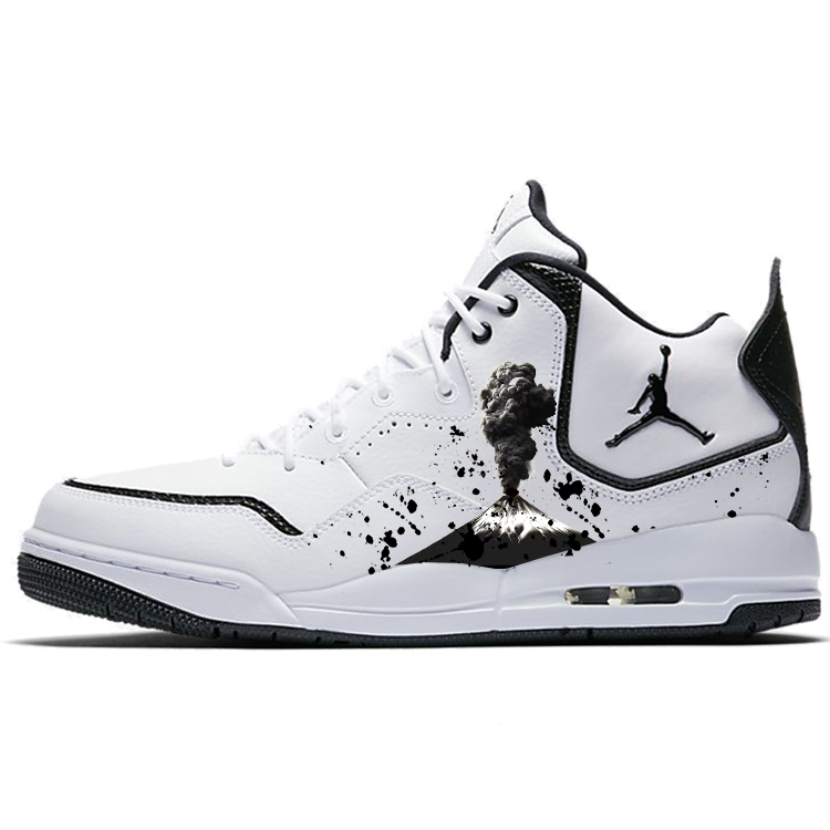JORDAN Courtside 23 Vintage Basketball Shoes Men Mid Top White/Black
