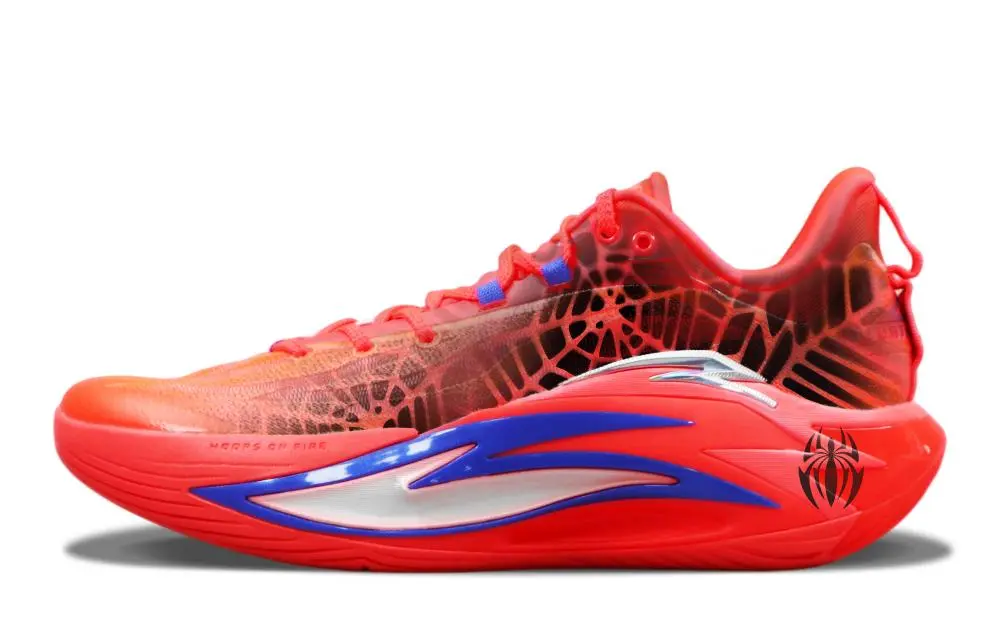 Anta Shock Wave 7 Shock Absorbers Abrasion Resistant Slip Resistant Low top Basketball Shoes Men's Red