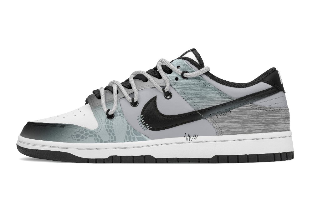 Nike Dunk Anti-Slip Wear-Resistant Low-Top Skateboard Shoes Unisex Gray Green