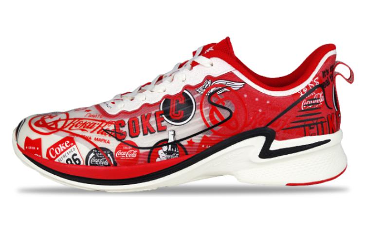 Coca Cola x Anta Slip Resistant, Abrasion Resistant, Breathable Low top Running Shoes Men's Red Black