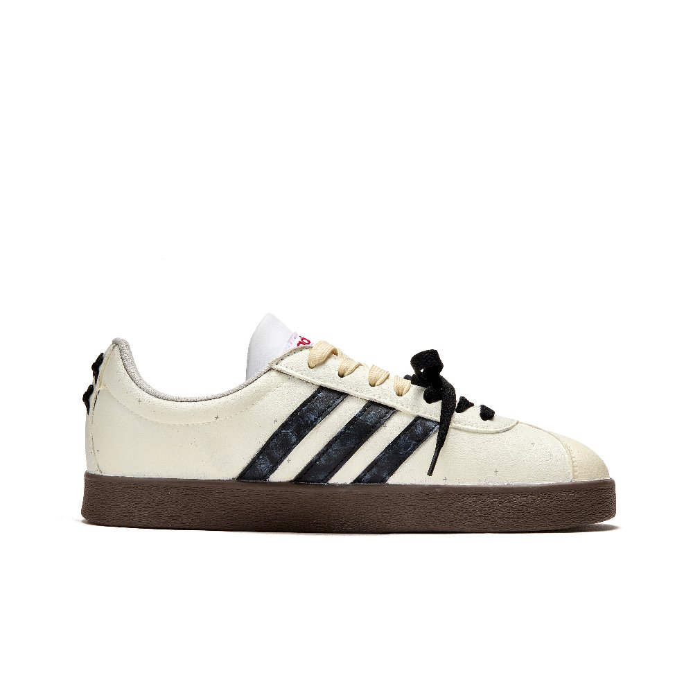 Adidas Neo VL Court 2.0 Box Cherry Soda Anti-Slip Wear-Resistant Low-Top Skateboard Shoes Unisex Light Yellow