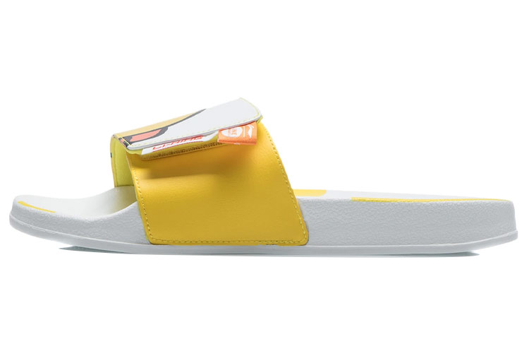 LiNing LINE FRIENDS Rubber Sole Slide Slippers Unisex White Yellow