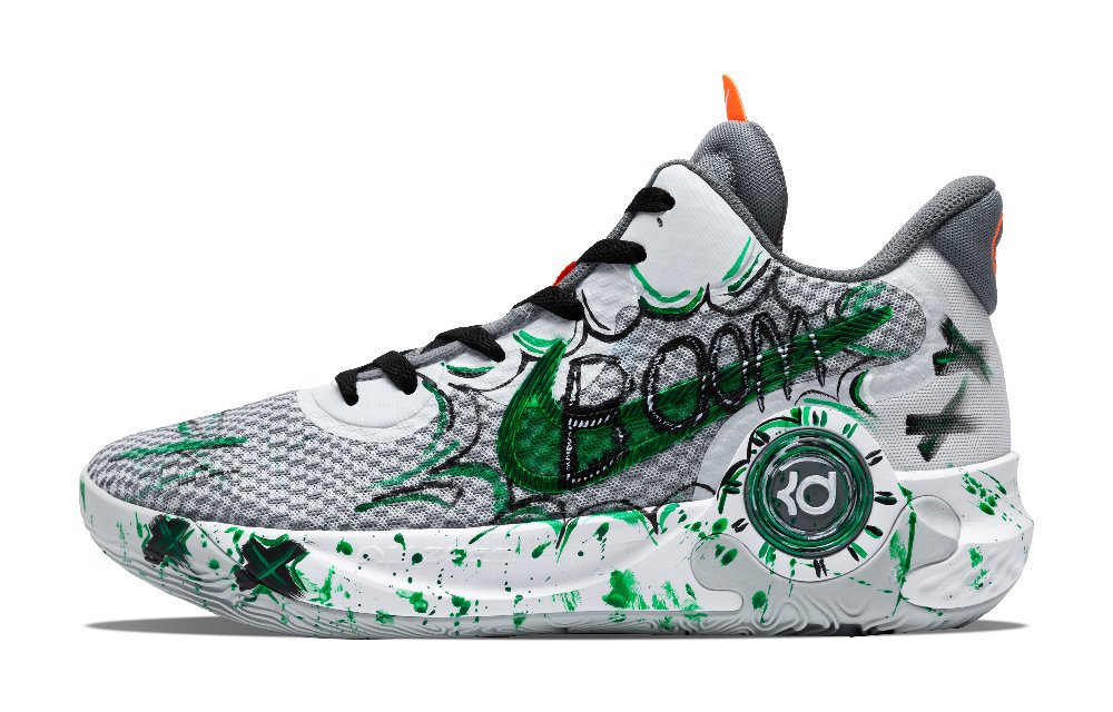 Nike KD Trey 5 IX Cushioning, Wear Resistant Low Top Basketball Shoes Unisex Black Green Gray