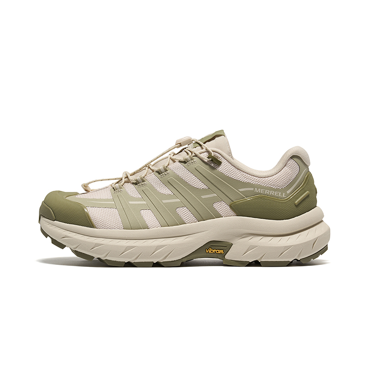 MERRELL Hiking / Trekking Shoes Men Low-Top Green Khaki