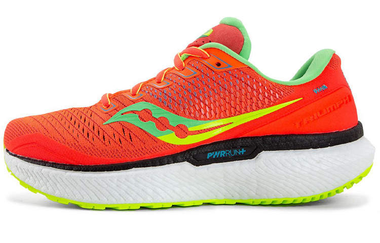 Saucony Triumph Cushioning Slip Resistant Breathable Lightweight Rebound Low Top Running Shoes Women's Red