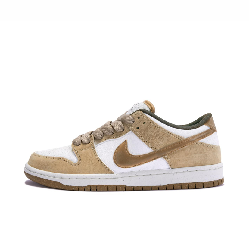Nike Dunk SB Cushioning, Wear Resistant Low Top Skateboard Shoes Unisex Brown White