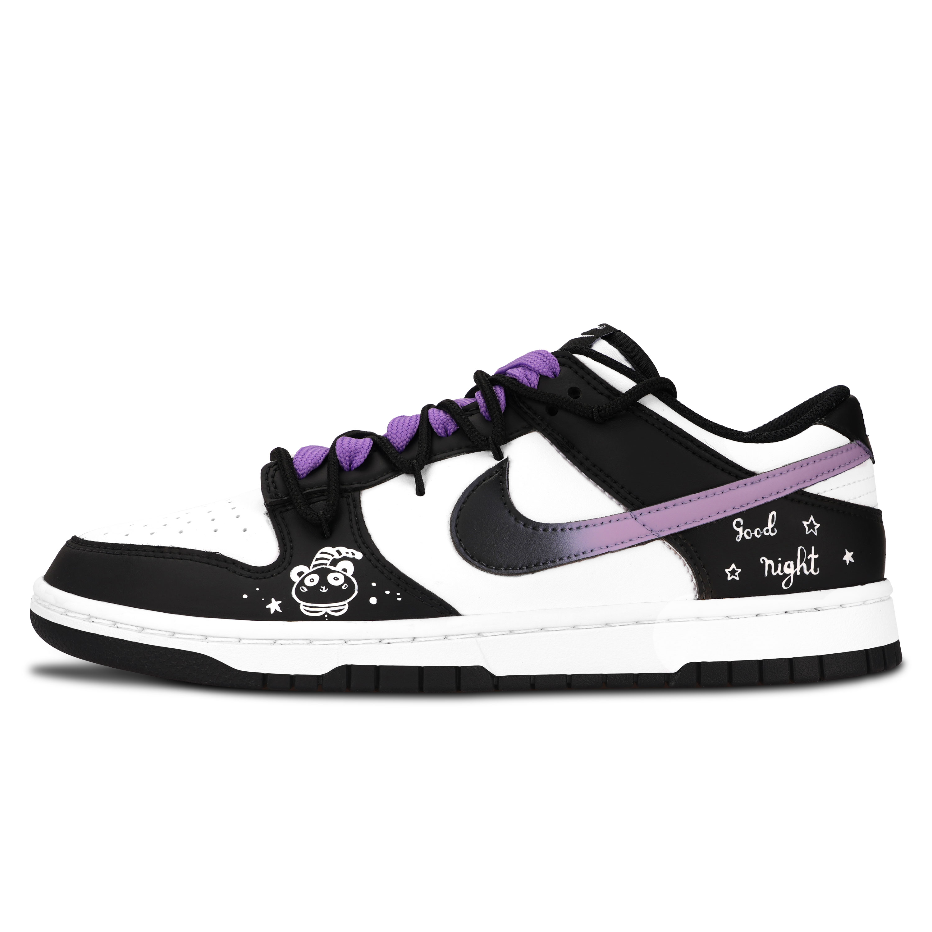 Nike Dunk Night Star, Black White Abrasion Resistant Low top Skateboard Shoes Unisex Purple купить в интернет-магазине Yoocart с быстрой доставкой по России.