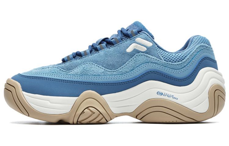 FILA FUSION HERITAGE BASKETBALL Cushioning Anti-Slip And Wear-Resistant Low-Top Vintage Basketball Shoes Women's Blue