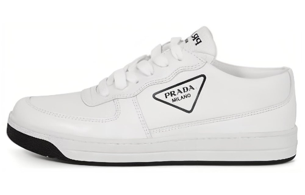 PRADA Low Top Skateboard Shoes Women's White