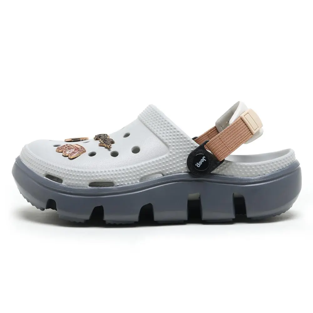Jeep Clogs Men's Lead White Gray