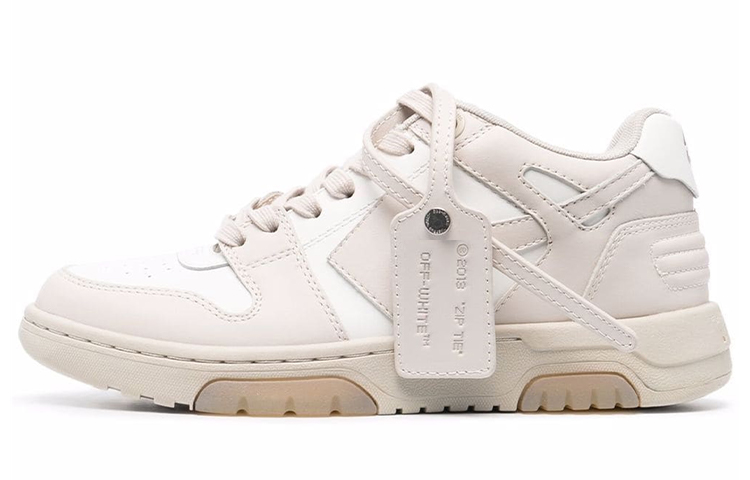 OFF WHITE Out Of Office 'OOO' Low Nude White Women's