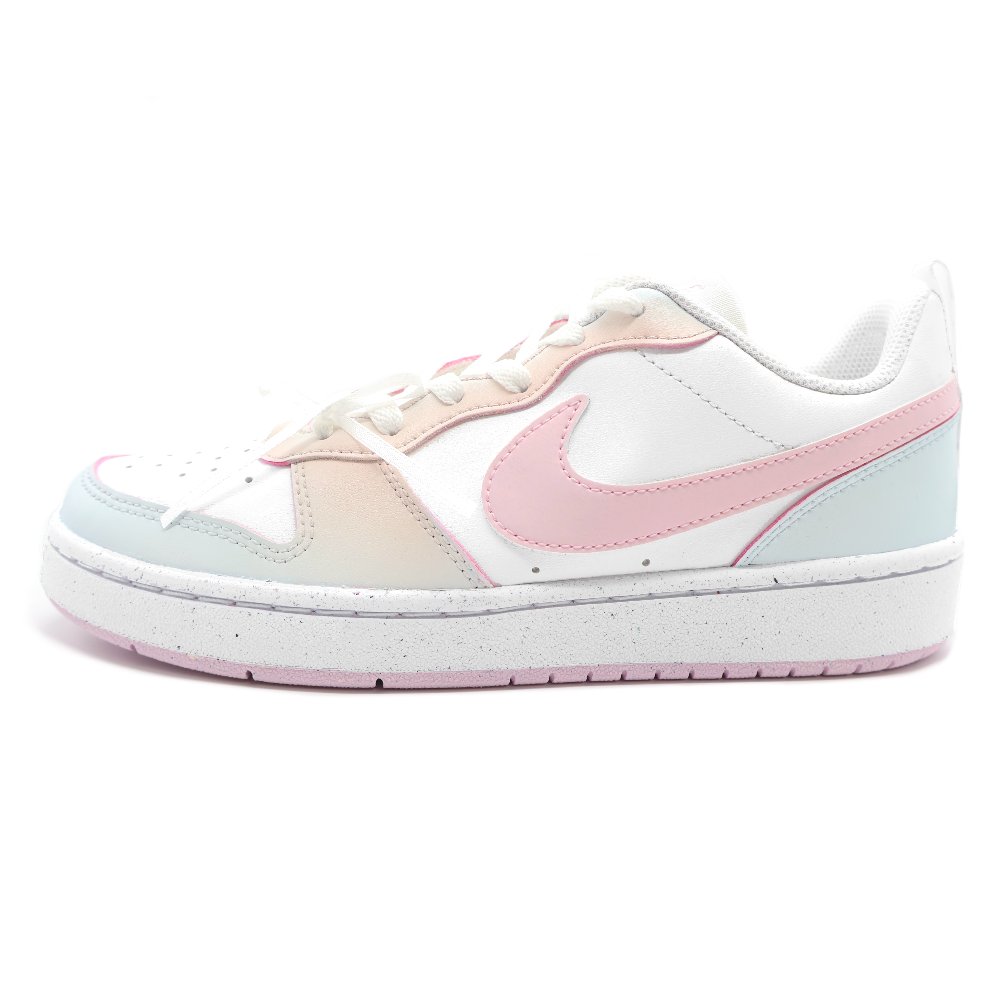 Nike Court Borough Coverage, Impact Resistance, Abrasion Resistant Low Top Skateboard Shoes GS Pink