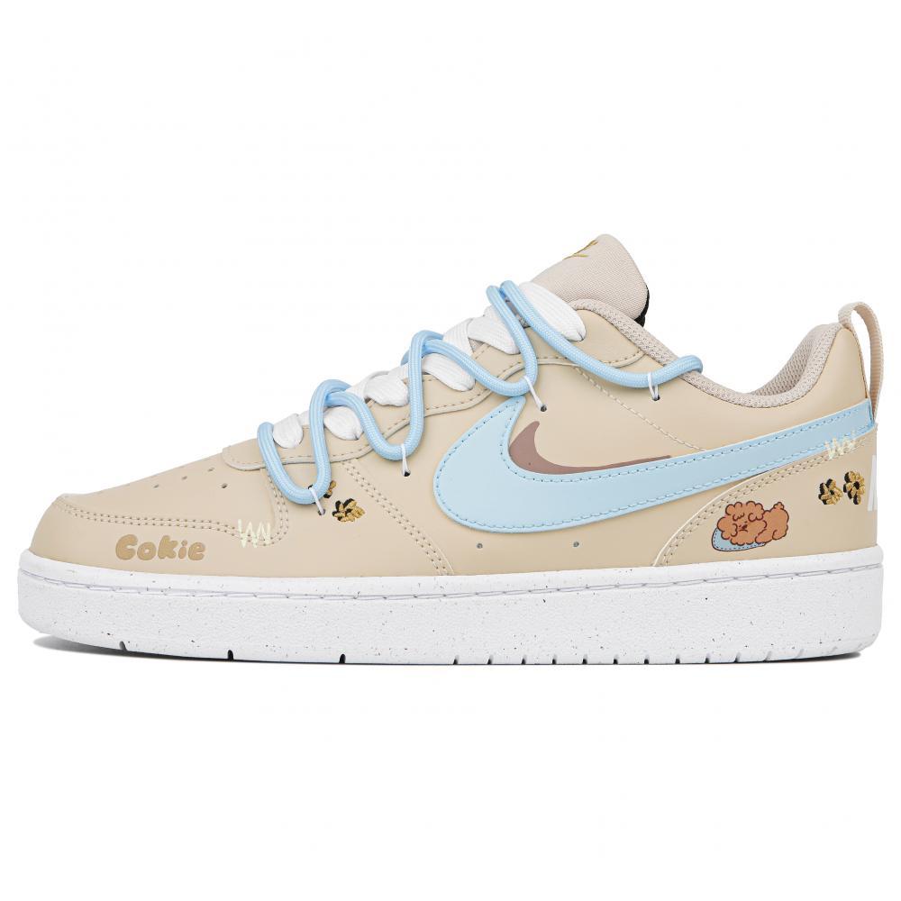 Nike Court Borough Curl Puppy Kuan Low-Top Skateboard Shoes GS Ecru