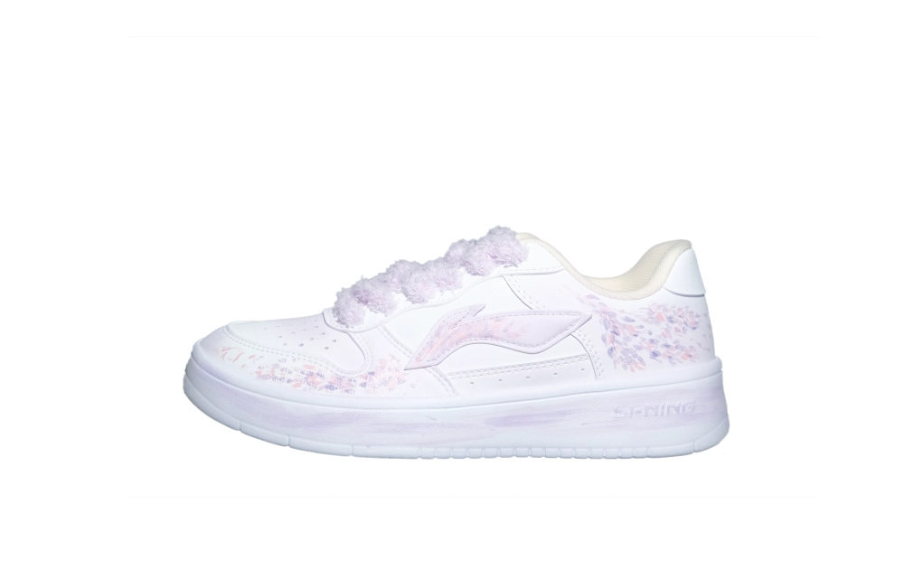 LiNing Pontoon Boats Cushioning Impact Resistance Low top Skateboard Shoes Women's White