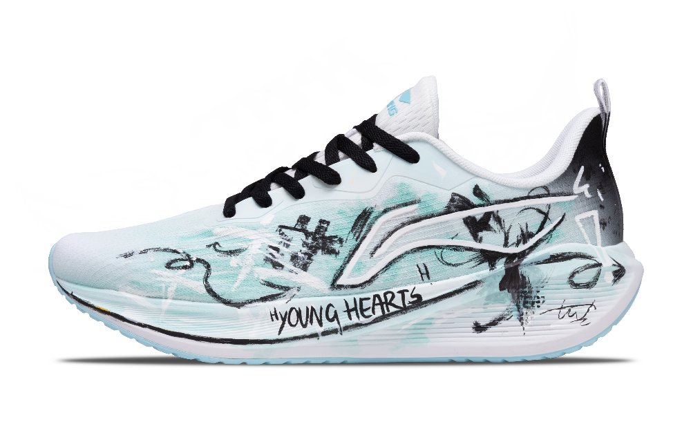 LINING Wuyue Running Shoes Men's Low top White/Cyan