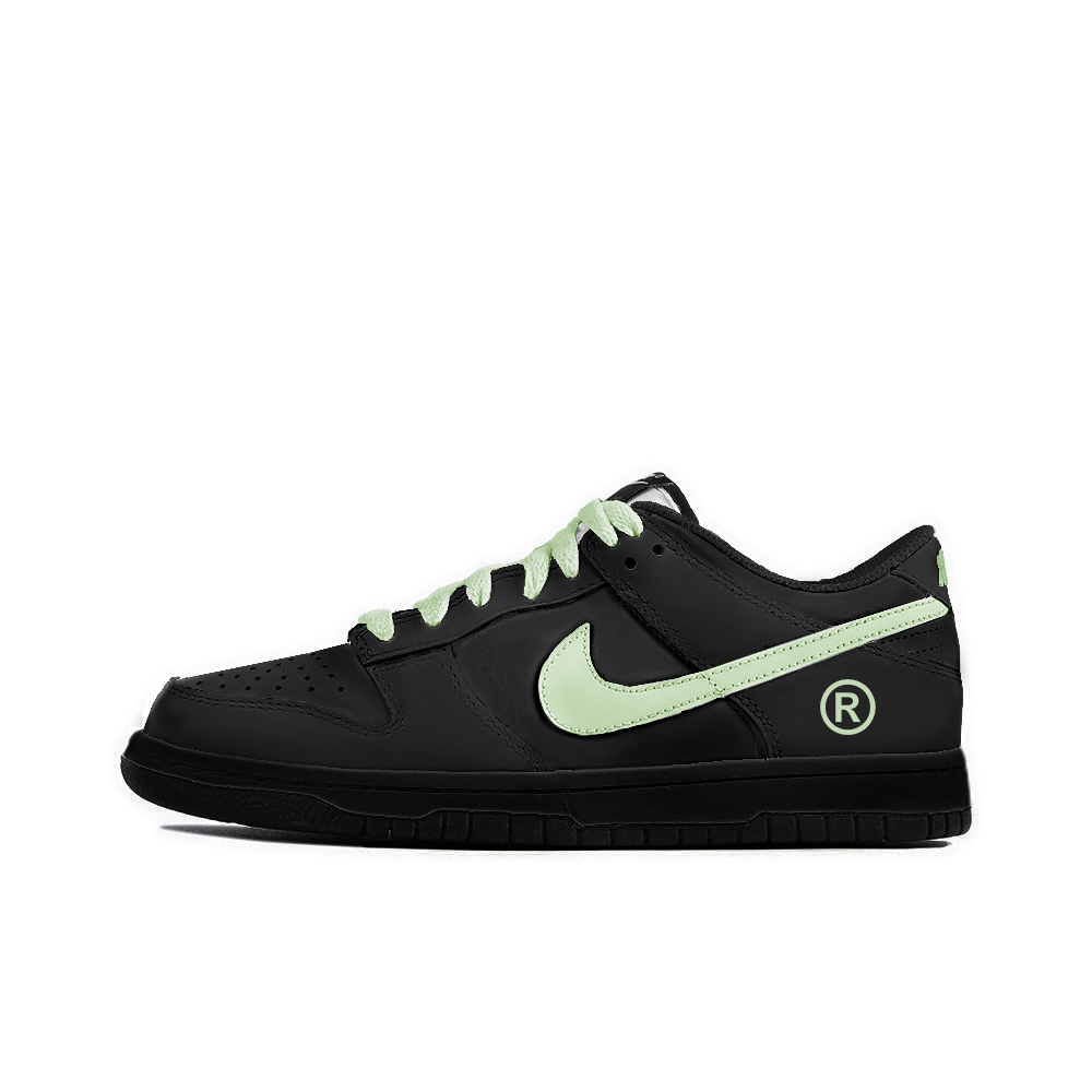 Nike Dunk Night Jasmine Ox Anti-Slip Wear-Resistant Low-Top Skateboard Shoes Unisex Black Green